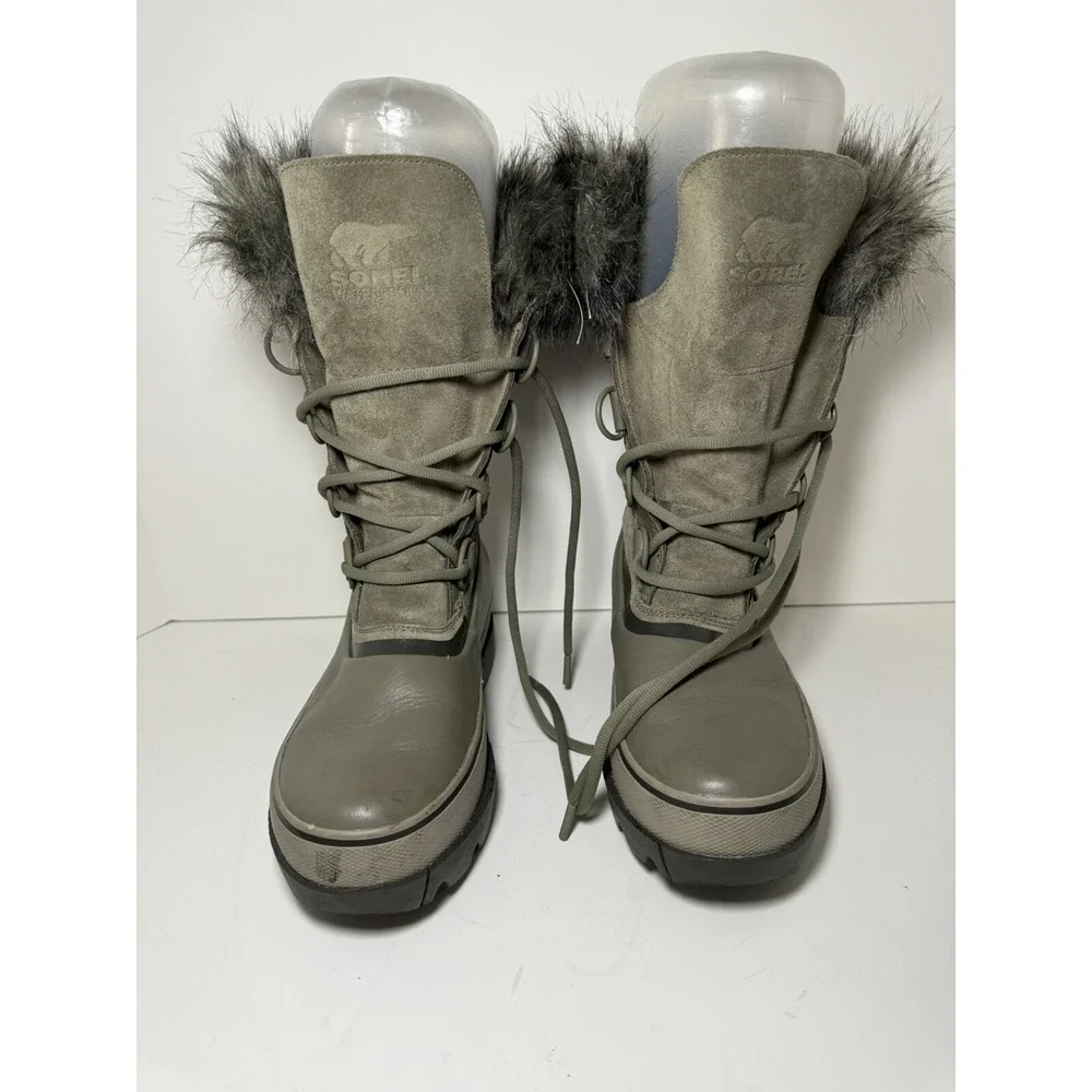 Sorel Joan of Arctic Next Boots Sage/Brown Waterproof Women Size 8